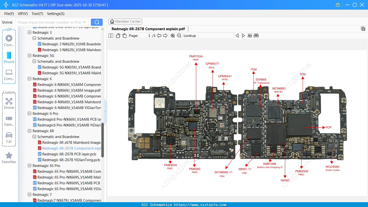 Nubia Redmagic 6R-Z67B Component Explain